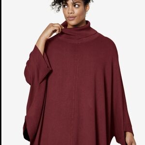 Avenue Rich Burgundy Cowl Neck Sweater